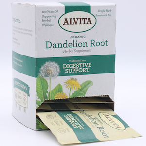 Alvita Organic Dandelion Root Tea Herbal Supplement