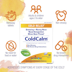 Boiron ColdCalm Tablets Homeopathic Cold Relief