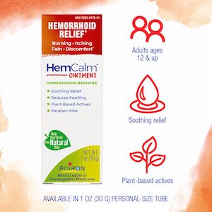 Boiron HemCalm Ointment Homeopathic Hemorrhoid Relief