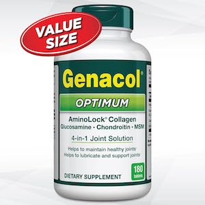 Genacol Optimum AminoLock Collagen Plus Glucosamine Chondroitin and MSM 180 Tabs
