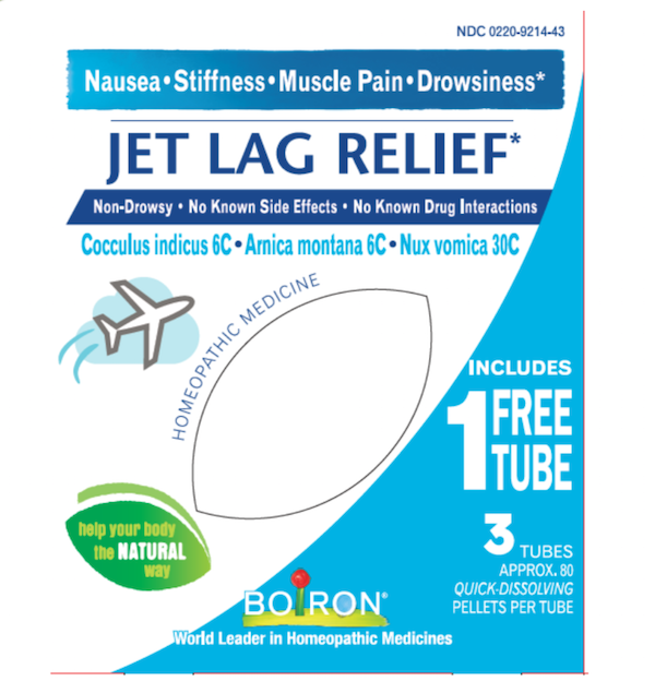 Boiron Jet Lag Relief Pellets Bonus Pack 2+1 Tubes - Click Image to Close