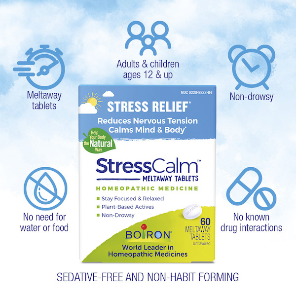 Boiron StressCalm Tablets Homeopathic Stress Relief - Click Image to Close