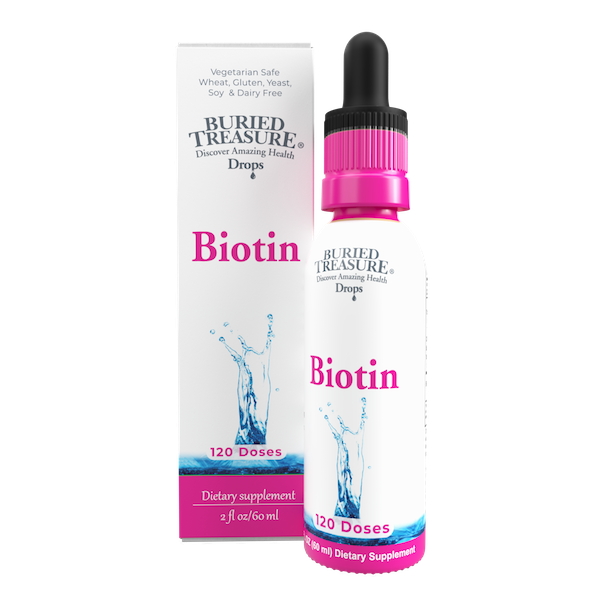 Buried Treasure Biotin Drops Liquid Supplement 2000 mcg - Click Image to Close