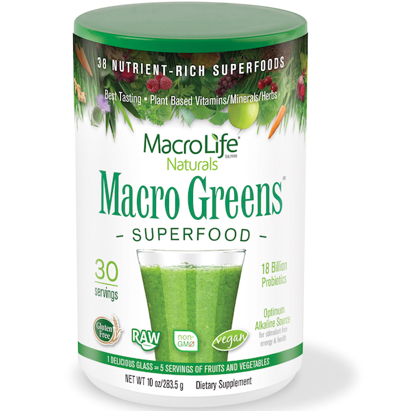 MacroLife Naturals Macro Greens Superfood 30 Servings 10 oz - Click Image to Close