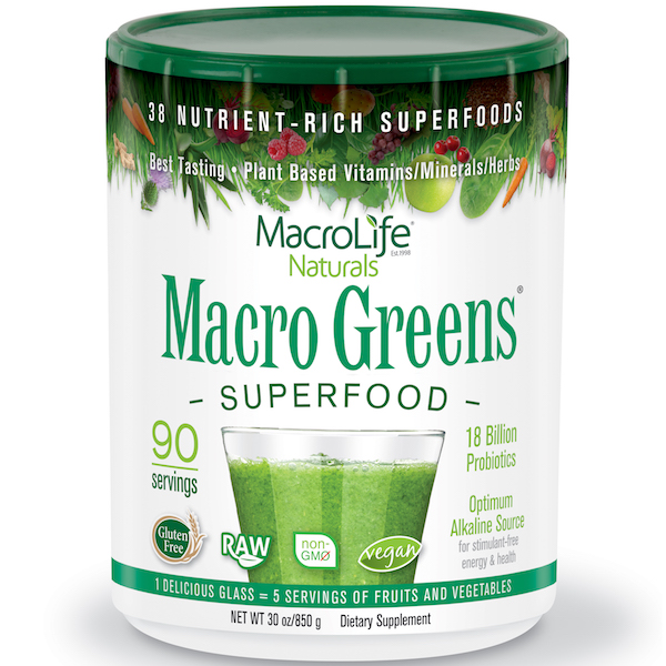 MacroLife Naturals Macro Greens Superfood 90 Servings 30 oz - Click Image to Close