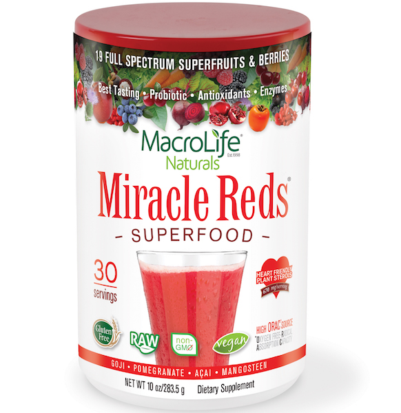 MacroLife Naturals Miracle Reds Superfood 30 Servings 10 oz - Click Image to Close