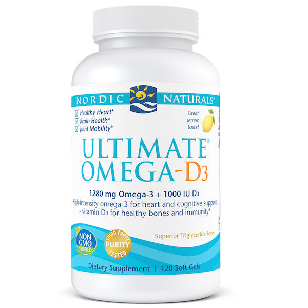 Nordic Naturals Ultimate Omega-D3 Lemon 120 softgels - Click Image to Close