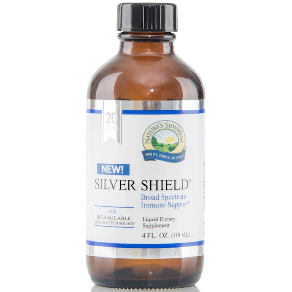 Nature's Sunshine Silver Shield with Aqua Sol Technology 4 oz - Click Image to Close