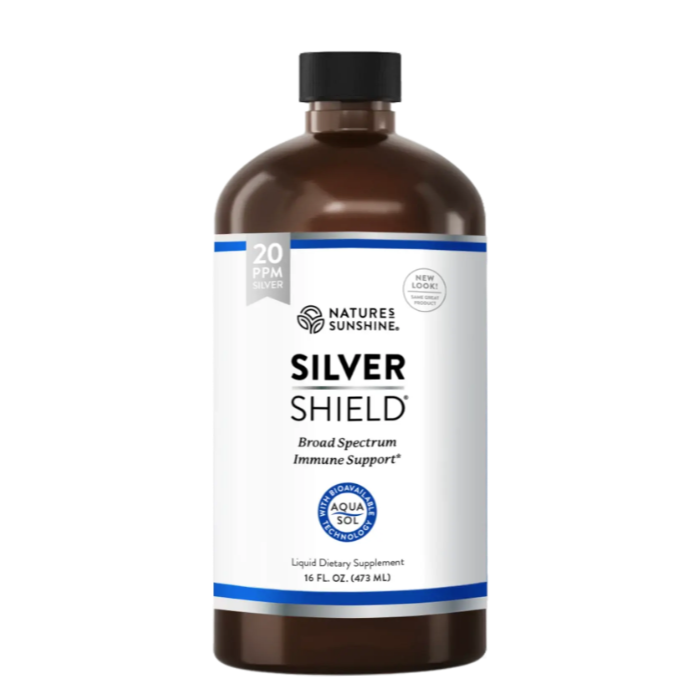 Nature's Sunshine Silver Shield with Aqua Sol Technology 20 ppm 16 oz - Click Image to Close