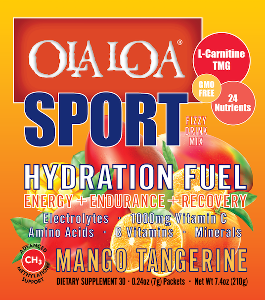 Ola Loa Sport Hydration Fuel Sports Drink Mix Mango Tangerine - Click Image to Close