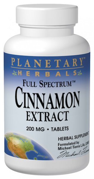 Planetary Herbals Cinnamon Extract Full Spectrum 200 mg Vegetarian Capsules - Click Image to Close