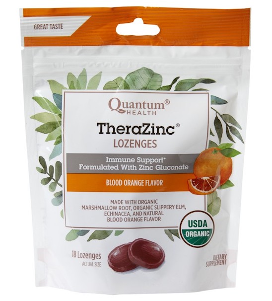 Quantum Health TheraZinc Organic Lozenges Blood Orange - Click Image to Close