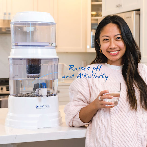 Santevia Countertop Gravity Water System with Fluoride Removal Filter - Click Image to Close