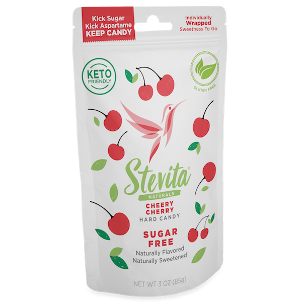 Stevita Naturals Hard Candy Sugar-Free Cheery Cherry - Click Image to Close