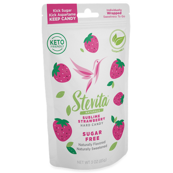 Stevita Naturals Hard Candy Sugar-Free Sublime Strawberry - Click Image to Close
