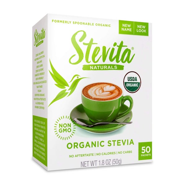 Stevita Naturals Organic Stevia with Erythritol 50 Packets (formerly Spoonable Stevia) - Click Image to Close