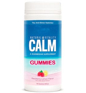 Natural Vitality Calm Gummies Raspberry-Lemon Flavor