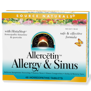 Source Naturals Allercetin Allergy & Sinus Homeopathic Tablets