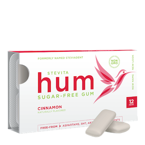 Stevita Hum Sugar-Free Gum Cinnamon 12 Pack (formerly SteviaDent)