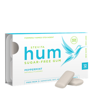 Stevita Hum Sugar-Free Gum Peppermint 1 Single Pack (formerly SteviaDent)