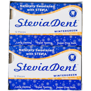 Stevita SteviaDent Sugar-Free Gum Wintergreen 12 Pack