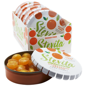 Stevita Sweetened Hard Candy Sugar-Free Outrageous Orange 6-Pack