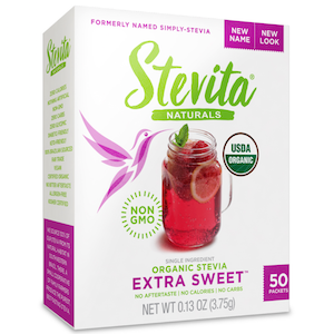Stevita Naturals Organic Stevia Extra Sweet 50 Packets (formerly Simply Stevia)