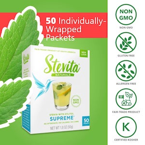 Stevita Naturals Supreme Stevia with Xylitol 50 Packets