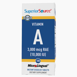 Superior Source Vitamin A Retinyl Acetate 10000 IU MicroLingual Instant Dissolve Tablets